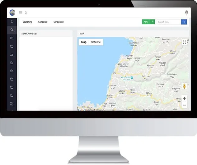 taxi app dashboard