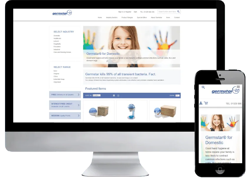 Germstar — a Magento store built by iSky