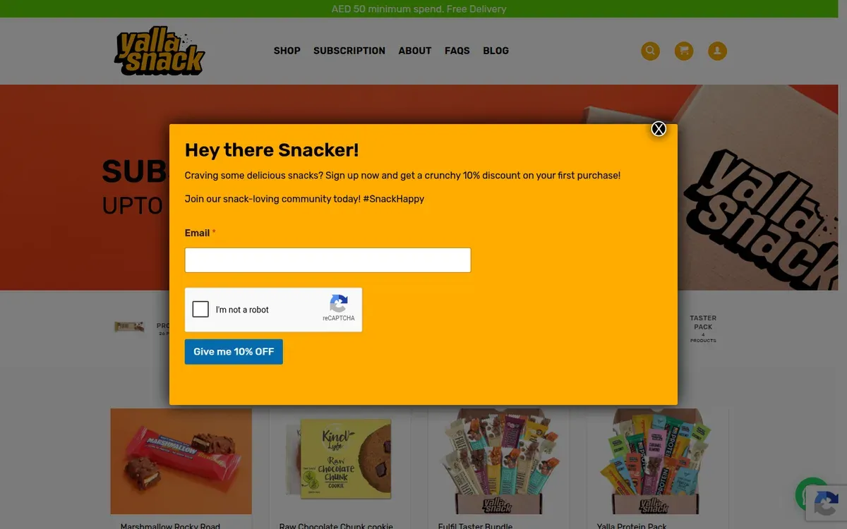 Yalla Snack — website